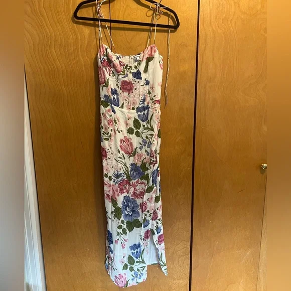 Reformation Riya Cutout Floral Print Midi Dress - Picture 2 of 7